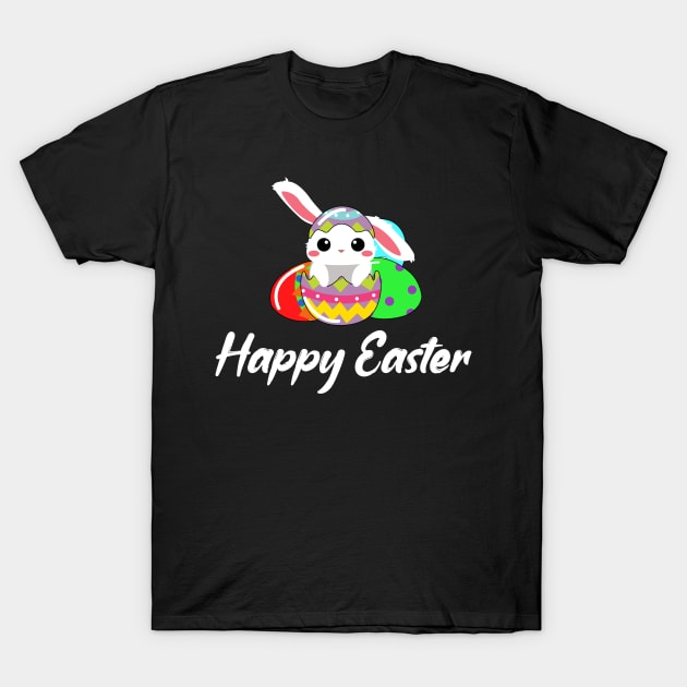 Happy Easter , Easter Egg With Bunny T-Shirt by hilu